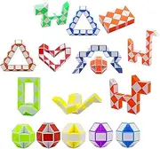 30 Pack 24 Blocks Magic Snake Cube, Mini Snake Speed Cubes for Kids Party Bag Filler, Random Colors, Party Supplies