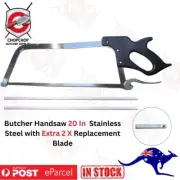 Butchers Bone Saw Meat Hand saw 20" 70cm Kamlok Extra Two Replacement Blades