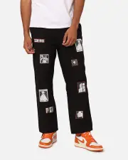 [GOAT CREW] Goat Crew X Naruto Pain Work Pants Black - Size 32 32 Black
