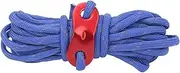 Reflective Guyline Tent Rope Durable Windproof Camping Cord with Aluminium Alloy Wind Rope Buckle Outdoor Camping (Blue)