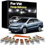 9Pcs Vehicle Bulbs LED Interior Map Dome Trunk Light Kit, For Volkswagen VW Voyage 2009-2014 2015 2016 Car Led Lamp