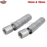 14/16mm Thin walled Magnetic Swivel Spark Plug Socket 3/8" Drive For BMW Nissan
