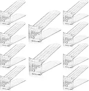 MOOKNAT Clear Shoe Slot Organizer, 10 Pack Adjustable Shoe Slots Organizer for Closet Clear Shoe Stackers Shoe Rack Holder Shoe Space Savers for A Pair of Shoes(Transparent)