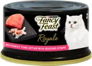 FANCY FEAST Adult Royale Whitemeat Tuna Affair with Seafood Strips Wet Cat Food