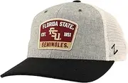 Zephyr Unisex Adult NCAA Officially Licensed Snapback Dylan Patch Switch Hat, Heather