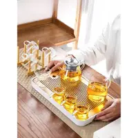 在飛比找ETMall東森購物網優惠-日本FS玻璃茶具套裝家用日式功夫茶杯耐高溫沖泡茶壺小套茶盤辦
