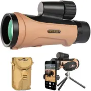 12x50 Monocular Telescope - FMC Fogproof, IP67 Waterproof Hand Held Telescope...