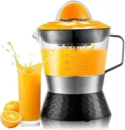 Electric Citrus Juicer, 1L Fresh Orange Juice Extractor with Handle and Scale Markings, Detachable Fruit Press Extractor, Efficient Juicing, for Lemon Lime Grapefruit Oranges