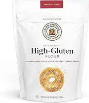 King Arthur High Gluten Flour, Contains Wheat Flour (wheat flour, malted barley flour) High Protein, 3 lb, White, 48 Ounces