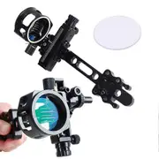 5 Pin Bow Sight Long Bar Wrapped Compound Bow Sight with 6 Times Compatible for AV41 Lens Outdoor Archery Accessories