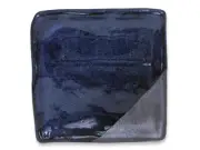 Japanese Sushi Snack Dessert Dinner Plate Ceramic 5.25" Square Blue Black Matte
