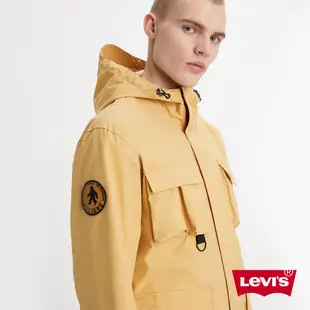 Levis 男款 野營系連帽風衣外套 / 多口袋機能設計 沙黃