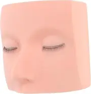 SHERCHPRY Silicone Mannequin Head for Eyelash Extension Practice Realistic Makeup Training Face with Replaceable Eyelids for Lash Application and Skill Development