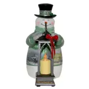 Bradford Exchange Thomas Kinkade Warm Welcome Snowman Candle Lantern Issue #5 7"