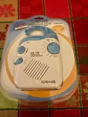 Craig AM/FM Splash Proof Shower Hanging Radio CSR1300
