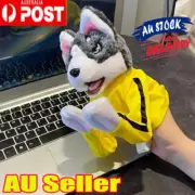 Plush Husky Vocal Hand Puppet Battle Interactive Toy Funny Boxing Dog Doll RO