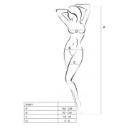 Bodysuit Fishnet With Open Crotch BLK