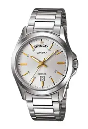 Casio Classic Analog Stainless Steel Silver Dial Quartz MTP-1370D-7A2 Mens Watch