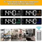 16 Inches Large LED Digital Wall Clock ,Wall Mounted Remote Control Temperature