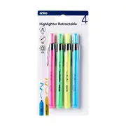 4 Pack Retractable Highlighters