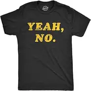 [Crazy Dog T-shirts] Mens Yeah No Tshirt Funny Hilarious Expression Novelty Graphic Tee