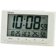 NEW Seiko Kelvin Digital Alarm Clock, White, 15cm