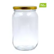 10 x Glass Conserve Jar Screw Top Lid Honey Jam Storage Preserving Jars 750ML