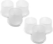 BodyJewelryOnline 100 Pcs #20 No Spill Top Hat Tattoo Ink Caps with Base - Clear Plastic 20Mm Cups