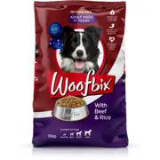 Woofbix Beef & Rice Dry Dog Food 15kg