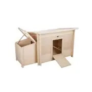 New Age Pet Chicken Barn Tan Wood Composite Nesting Box Air Vents Easy Install
