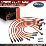 9x Red Spark Plug Wire Set for Chevy Chevrolet 454 Big Block Straight Boots 8mm (for: Chevrolet)