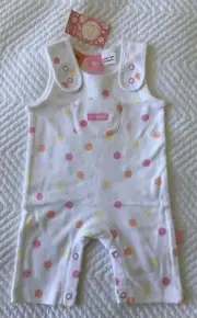 Pumpkin Patch Girl Shortie Dungaree, NWT, Sz NB - RRP $19.95