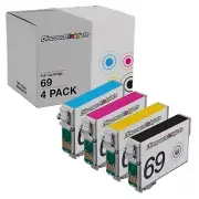 4 set T069 Reman BLACK COLOR Ink Cartridge for Epson T0691 N11 NX100 NX105 NX305