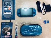 在飛比找Yahoo!奇摩拍賣優惠-絕版PSV 2000主機深藍+硬殼+香菇頭+新螢幕玻璃貼+初