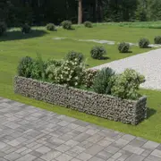 Gabion Raised Bed Galvanised Steel 360x50x50 cm vidaXL