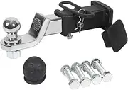 Trailer Hitch Ball Mount | Adjustable Trailer Hitches for Trucks - Towing Ball Mounts with Anti-Theft Locks, Off Road Towing