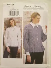 Vogue 9333 Kathryn Brenne Loose Fitting Button Front Tops Pattern 6-14 Uncut FF