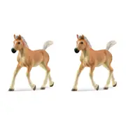 2x Schleich 3.5'' Haflinger Foal Horse Animal Action Figure Kids/Child Toy 3-8y