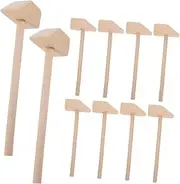 HOMOBABE 10Pcs Small Wooden Hammers Mallet for Safe Pounding Tools for Hand Training Party Favors and Creative Play