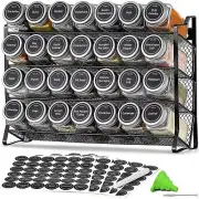 Shurake Spice Rack Organiser with 28 Spice Jars, Cabinet Organiser, Spice Jars w