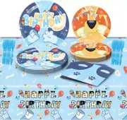 Blue Dog Birthday Party Supplies , Decorations Kids, Include Party Dessert Dispo