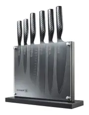 [ChefX] 7 Piece Knife Stand Set in Black