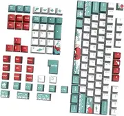 DOITOOL 129Pcs Coral Themed Gaming Keycaps Durable Pbt Mechanical Keyboard Key Caps Unique Design for Enhanced Gaming Experience Easy Installation Compatible with Keyboards