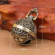 Mini Brass Wind Bell Die-Casting Gluttony Beast Car Key Pendant Tibetan Decor