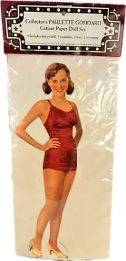 Paulette Goddard PAPER DOLL 1994 SET Sealed New Shackman Collector's Costumes