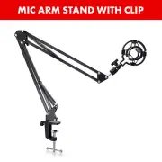 LSP Microphone Boom Arm Stand w/Clip - Shock Mount - Livestream Broadcast Studio