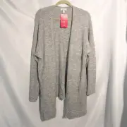 ALLISON JOY Evereve Cardigan Sweater Heather Gray Kimono Style Womens Size Small