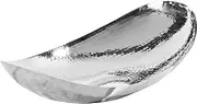 Elegance Hammered Oval Centerpiece Bowl, 17" x 9", Silver