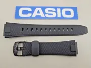 Genuine Casio AQ-164W AQ164W black resin watch band strap 10285465