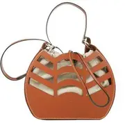 Chlo? Small kayan round bucket bag Camel